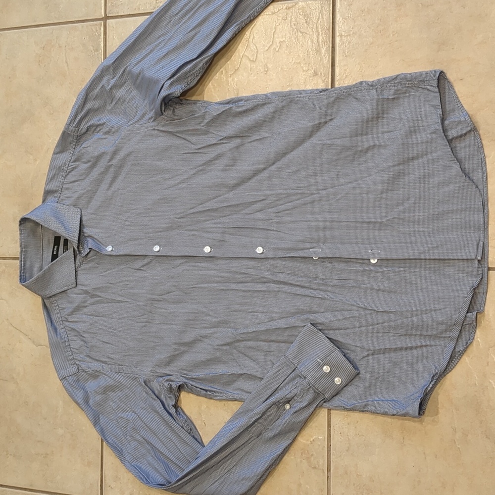BOSS Hugo Boss Mens Button Up Slim Stretch Shirt Size 40